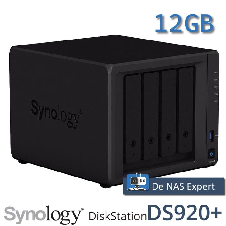NAS Synology DS920+ 12GB refubished, Computers en Software, NAS, Refurbished, Ophalen of Verzenden