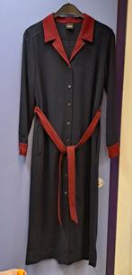 Aspesi midi jurk als nieuw donkerblauw roestbruin 38 M 47491, Maat 38/40 (M), Aspesi, Aspesi, Blauw