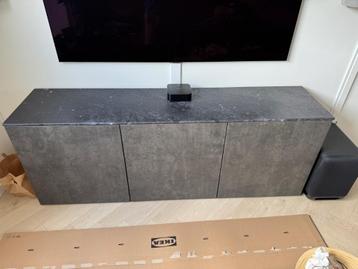 IKEA besta bovenblad marmer look (180x42)