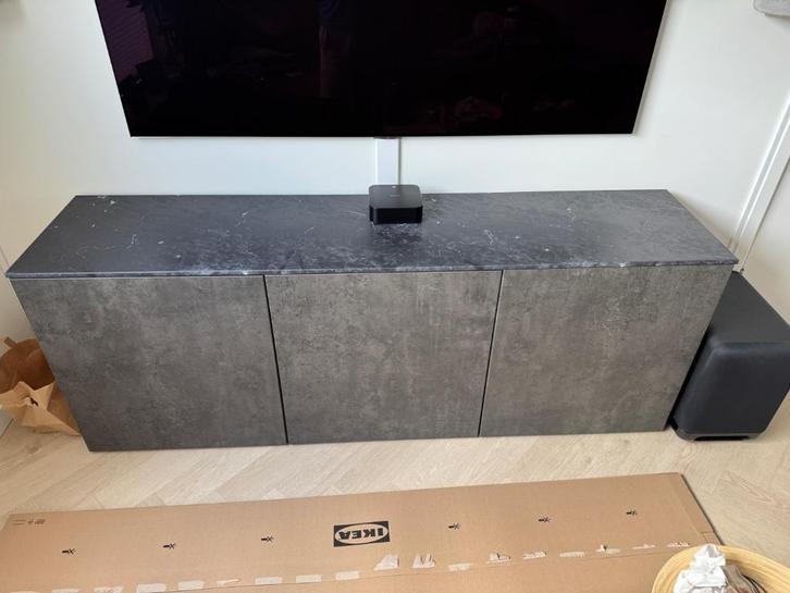 IKEA besta bovenblad marmer look (180x42), Huis en Inrichting, Kasten | Televisiemeubels, Nieuw, 100 tot 150 cm, 150 tot 200 cm
