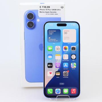 iPhone 16 Plus 128GB Ultra Marine Apple Garantie beschikbaar voor biedingen