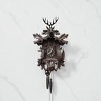 Vintage houten koekoeksklok / klok met ornamenten, Ophalen