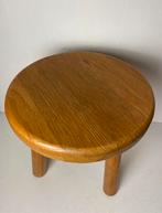 Brutalist eikenhouten kruk , jaren 70, Gebruikt, Onbekend, Ophalen of Verzenden, Onbekend