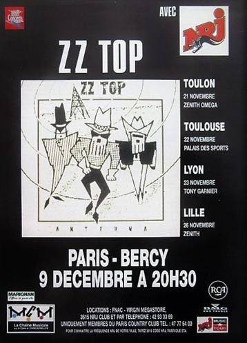 Vintage advertentie reclame ZZ Top Concert 1994 ZZTop