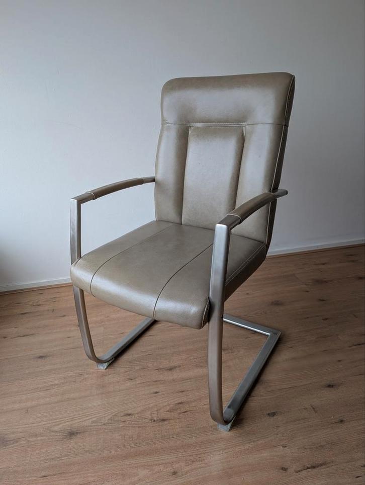 4 Lederen H&H eettafel stoelen, Huis en Inrichting, Stoelen, Ophalen