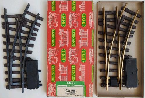 LGB 1200 electrische wissels rechts met aandrijving 1206, Hobby en Vrije tijd, Modeltreinen | Overige schalen, Rails, Gelijkstroom