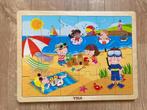 VIGA Houten legpuzzel strand, 2 tot 4 jaar, 10 tot 50 stukjes, Ophalen of Verzenden, Zo goed als nieuw