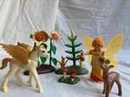 Playmobil fee met pegasus en zonnebloemen met extra dieren, Ophalen of Verzenden, Zo goed als nieuw, Complete set
