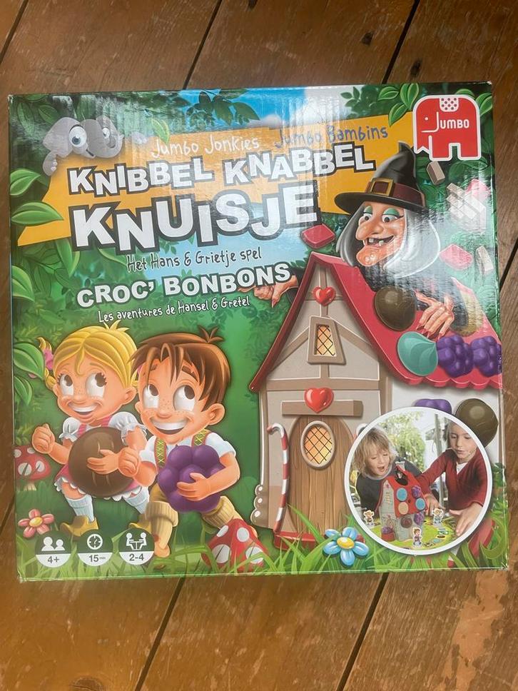 Knibbel Knabbel Knuisje Bordspel (Jumbo), Hobby en Vrije tijd, Gezelschapsspellen | Bordspellen, Zo goed als nieuw, Drie of vier spelers