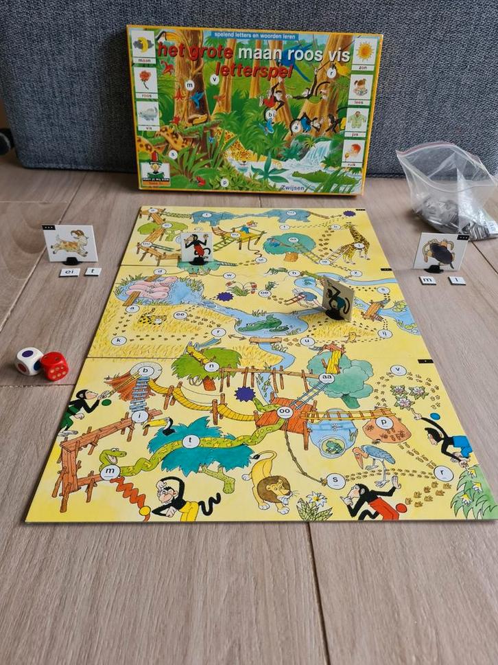 Het grote Maan-Roos-Vis letterspel - educatief, Kinderen en Baby's, Speelgoed | Educatief en Creatief, Zo goed als nieuw, Taal en Lezen