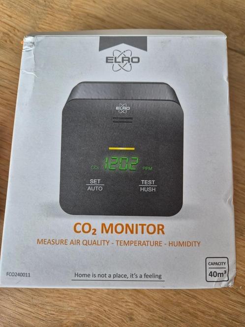 Elro CO2 meter / temperatuur / luchtvochtigheid, Doe-het-zelf en Verbouw, Meetapparatuur, Zo goed als nieuw, Overige meters, Ophalen of Verzenden
