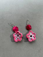 Nieuwe grijs/roze gehaakte oorbellen, Hangers, Overige kleuren, Verzenden, Nieuw
