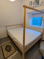 Ikea Gjora bed 160x200 + 2 lattenbodems, Ophalen, Gebruikt, Bruin, Tweepersoons