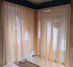 3 keer gordijnen, vitrage, Ophalen, 200 cm of meer, Beige, Zo goed als nieuw