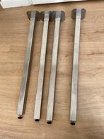 4  Utby rvs  barpoten, hoge poten, Huis en Inrichting, Tafelonderdelen, Ophalen, Tafelpoot, Minder dan 50 cm, 100 tot 150 cm