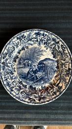 Oud Maastrichts wandbord kleur blauw/wit, Ophalen of Verzenden