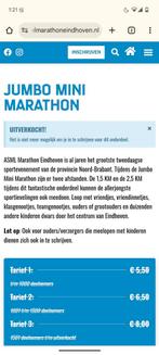 Gezocht 3 kaartjes mini marathon eindhoven, Tickets en Kaartjes, Twee personen