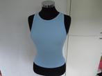 blauwe korte ribbel top singlet van Stravivarius , mt S, Blauw, Ophalen of Verzenden, Zo goed als nieuw, Stradivarius