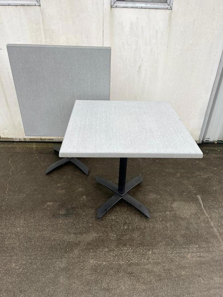 2 stuks horeca bistro terras tafels 80x80 cm inklapbaar, Tuin en Terras, Tuinmeubel-accessoires, Zo goed als nieuw, Ophalen