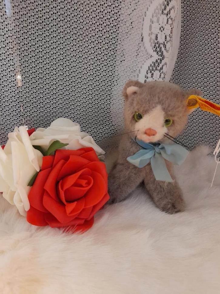 Adv 18 steiff poesje ca 17 cm, Antiek en Kunst, Antiek | Speelgoed, Ophalen of Verzenden