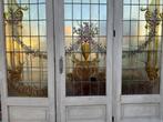 Set 3- delige Barok glas in koper deuren 260x216cm., Ophalen