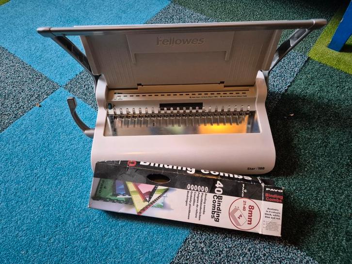 Fellowes Star 150 Inbindmachine + Bindruggen, Diversen, Bureau-accessoires, Gebruikt, Ophalen of Verzenden