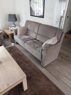 Taupe bankstel, Ophalen, Tweepersoons, 75 tot 100 cm, Zo goed als nieuw