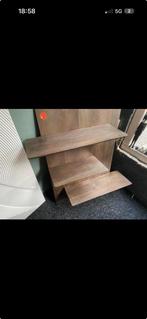 Houten wandkast met planken mangohout, Ophalen, Gebruikt
