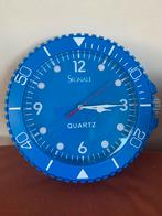 Blauwe Quartz Horloge Klok, Ophalen of Verzenden, Gebruikt, Analoog, Wandklok