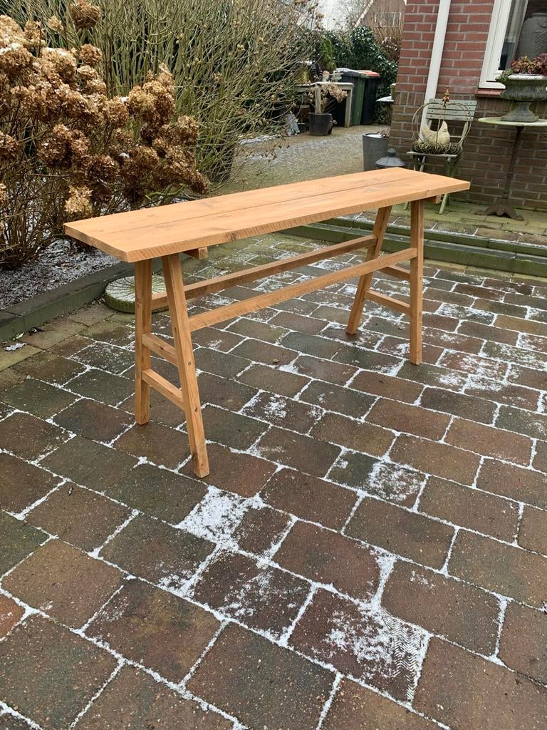 Robuuste hoge sidetable, Antiek en Kunst, Curiosa en Brocante, Ophalen