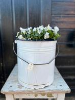 Brocante witte emaille emmer, Ophalen of Verzenden