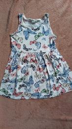Jurk met vlinders H&M maat 98/104, Gebruikt, Meisje, H&M, Ophalen of Verzenden