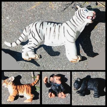 Schleich dierentuin tijgers aap beer jaren 2000 beschikbaar voor biedingen