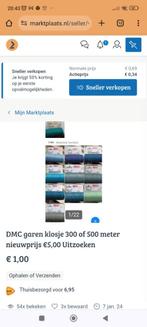 Nog meer garen DMC garen 300 of 500 meter €1,00 ipv €5,00, Hobby en Vrije tijd, Naaien en Fournituren, Nieuw, Garen of Naald(en)