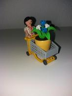 Playmobil vrouw met winkelwagen naar tuincentrum, Ophalen of Verzenden, Zo goed als nieuw