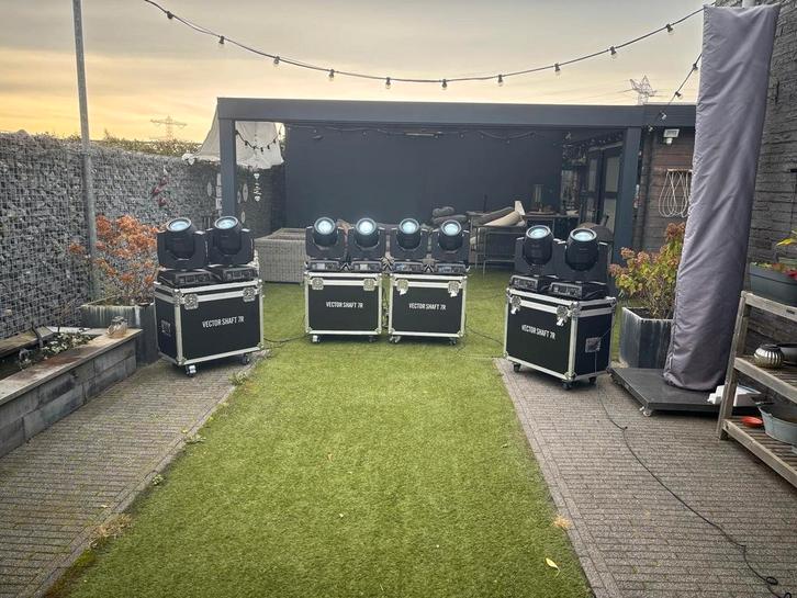 Set - Lightmaxx 7r Movingheads, Muziek en Instrumenten, Licht en Laser, Gebruikt, Licht, Kleur, Ophalen