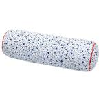 Ikea Mojlighet rolkussen groot wit blauw spikkels als nieuw, Ophalen of Verzenden, Zo goed als nieuw, Blauw, Cilindervormig