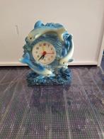 Klok met 3 dolfijnen, Gebruikt, Onbekend, Ophalen of Verzenden, Staande klok