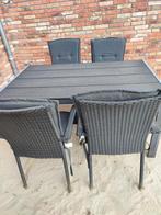 Tuinset tafel en 8 stoelen met kussens, Tuin en Terras, Ophalen