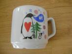Mok Hema kerst met pinguin Hi, Ophalen of Verzenden, Zo goed als nieuw, Aardewerk, Kop(pen) en/of Schotel(s)
