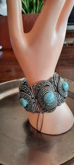 Antieke armband  zilver  met perzisch turkoois, Sieraden, Tassen en Uiterlijk, Antieke sieraden, Ophalen of Verzenden, Zilver