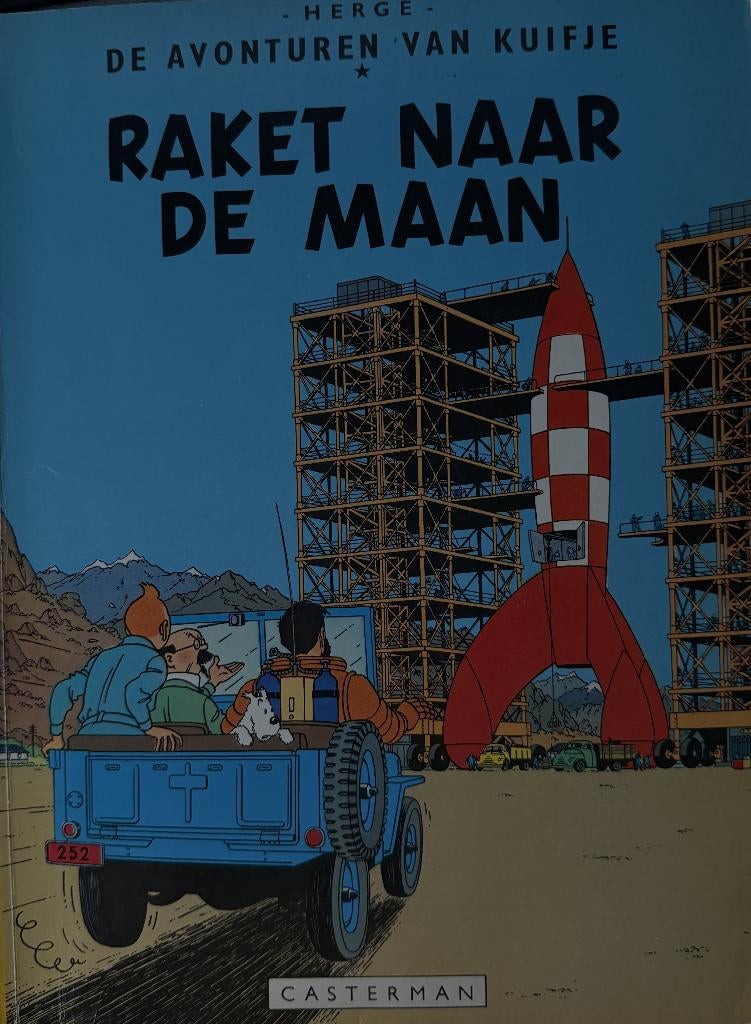 Kuifje Raket naar de maan  1953, Eén stripboek, Verzenden, Gelezen