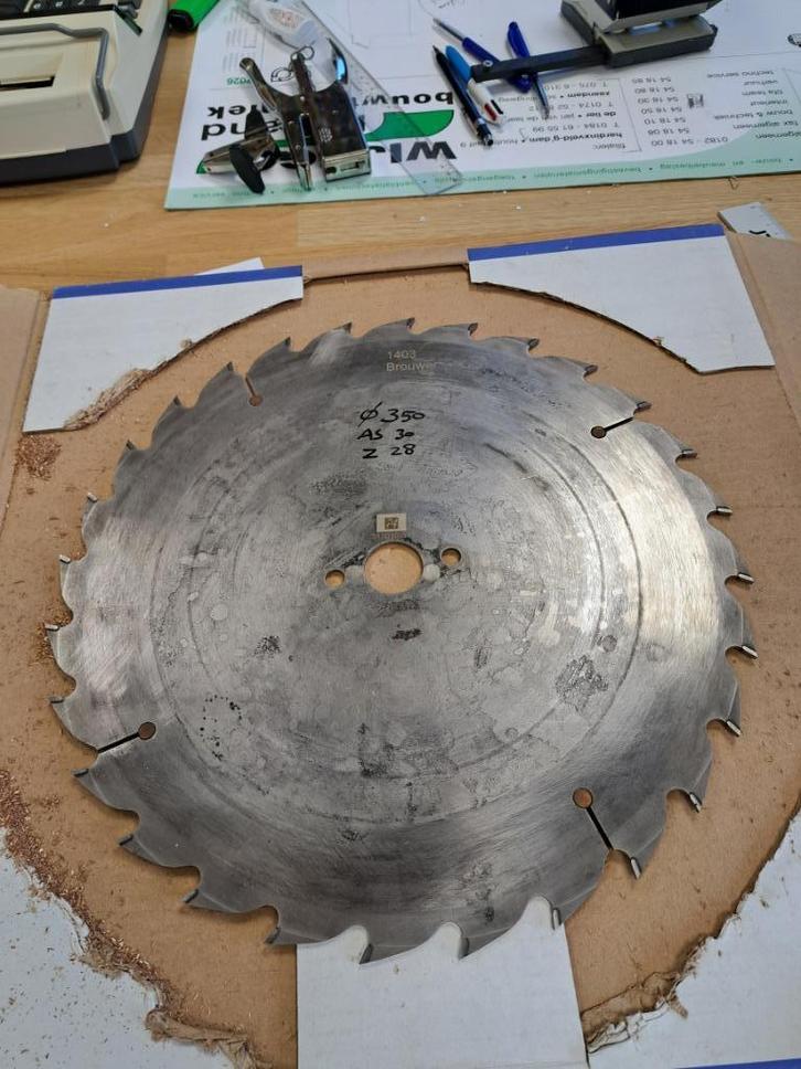 DAMAR cirkelzaagblad schulpzaag 350x30 Z28, Doe-het-zelf en Verbouw, Gereedschap | Zaagmachines, Gebruikt, Cirkelzaag, 1200 watt of meer