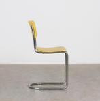 Set van 5 Gispen 108 stoelen geel skai origineel jaren 30, Ophalen, Gebruikt, Overige kleuren, Metaal