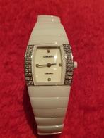 Witte Cimara Dameshorloge met Strass, Kleding | Dames, Overige Dameskleding, Ophalen of Verzenden, Zo goed als nieuw
