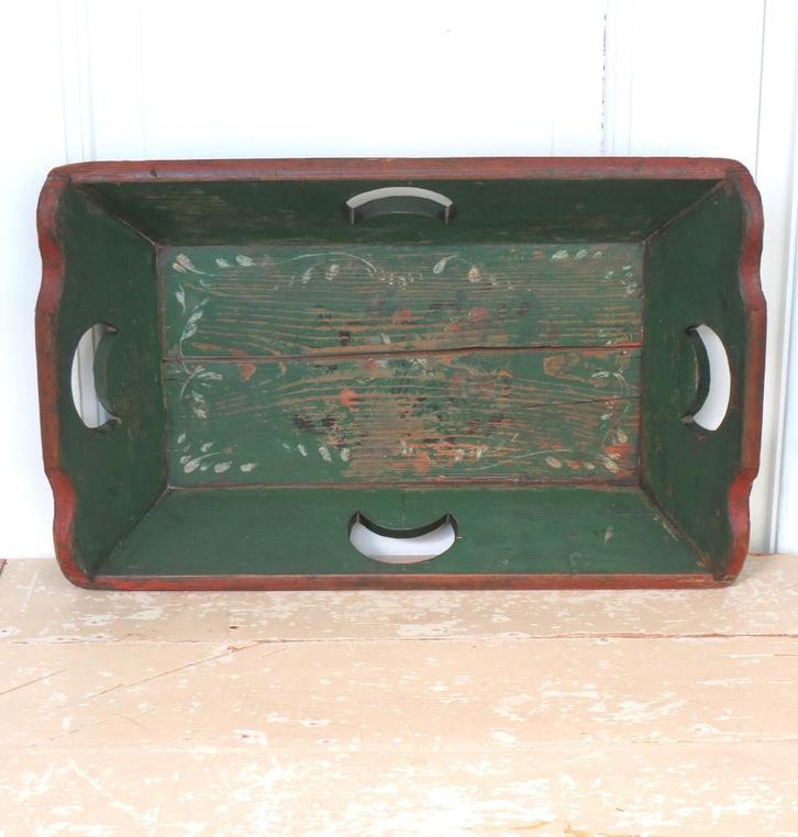 Antiek dienblad/ mangelbak, Antiek en Kunst, Curiosa en Brocante, Ophalen of Verzenden