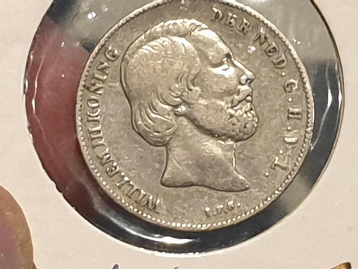 Halve gulden 1863 zilver nr.3 (09), Postzegels en Munten, Munten | Nederland, Koning Willem III, Zilver, Ophalen of Verzenden