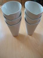 6 porseleinen friet, patat zakken. sta zakken, Overige typen, Ophalen of Verzenden, Zo goed als nieuw, Overige stijlen