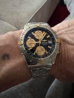 Breitling chrono gt zwart en 18krt raiders op de bezel, Ophalen, Staal, Breitling, Polshorloge