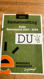 Examenbundel / Samenvatting Havo Duits Examenstof 2023-2924, Ophalen of Verzenden, Zo goed als nieuw, HAVO, Duits